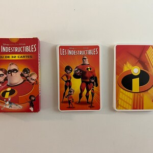 Vintage (años 2000) Disney Pixar The Incredibles Playing Cards - Jeu de 32 Cartes - 32 Cards - Publicado en Francia