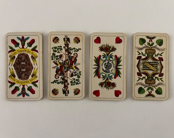 ヴィンテージ フランス Geslot-Voreux Jeu de 32 Cartes トランプ