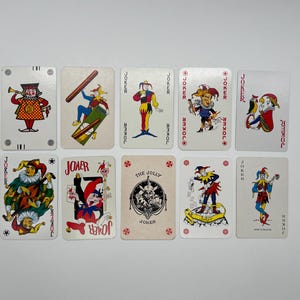 Vintage Joker Cards (Classic Playing Cards) Joker Card Collection (Replacement Cards) Arts & Crafts (Swap Cards) Single Cards - Lot 22