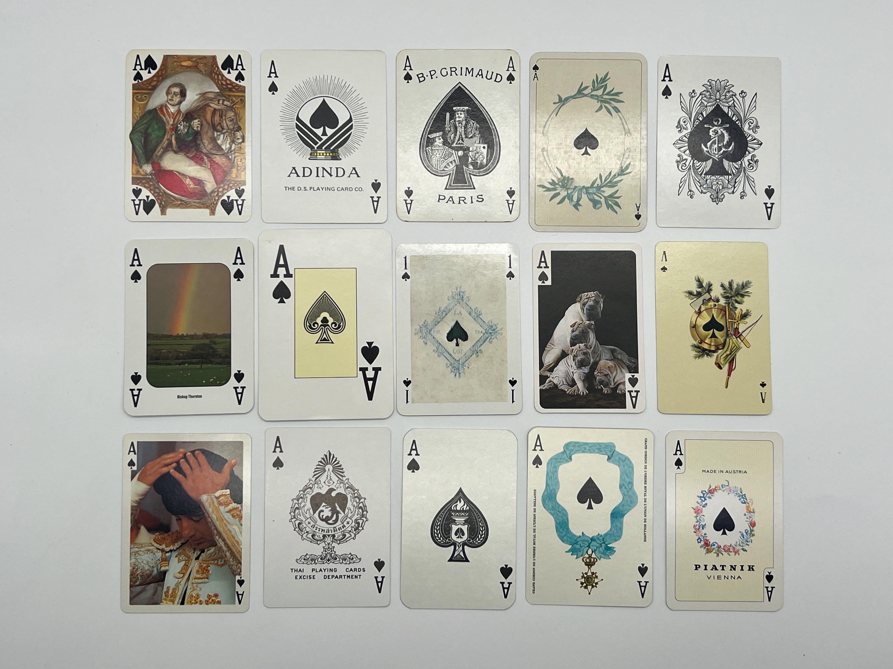 Vintage Ace of Spades Playing Cards (single Death Card) Spadille