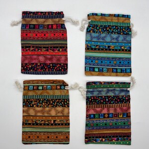 Mystical Tarot Bags (Made with Soft Fabric) ideal for Oracles, Runes, Tarot Cards (Esoteric & Hippie Colors Designs) Tarot Case image 7