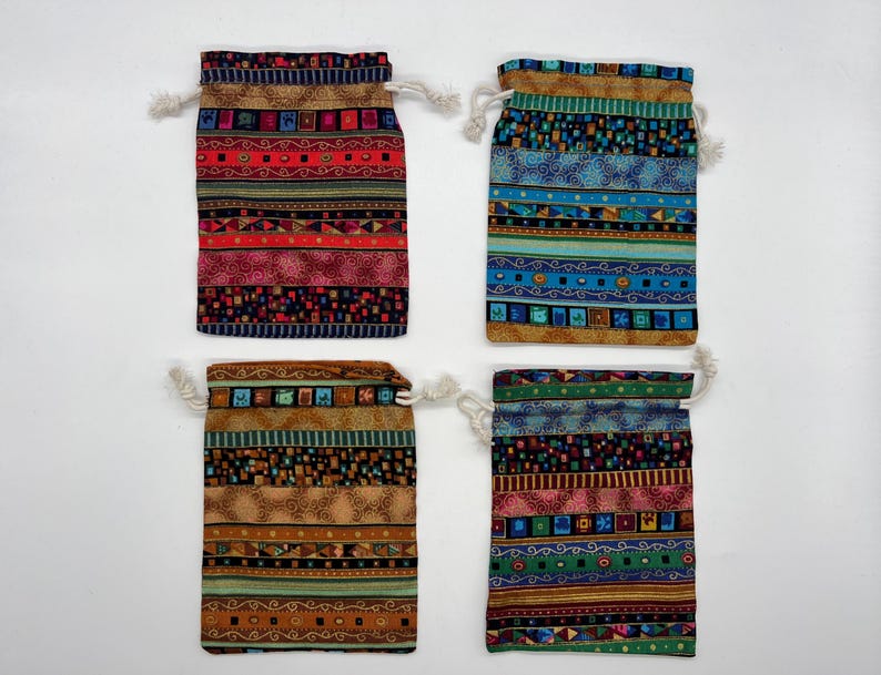 Mystical Tarot Bags (Made with Soft Fabric) ideal for Oracles, Runes, Tarot Cards (Esoteric & Hippie Colors Designs) Tarot Case image 7