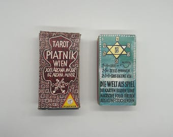 Tarot Piatnik Wien (1974) Rudolf Pointner Tarot (Publicado por Piatnik) RARO Baralho de Tarot Vintage Surrealista (Baralho OOP) Feito na Áustria