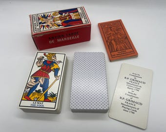 Vintage (1963) Ancien Tarot De Marseille by B. P. Grimaud