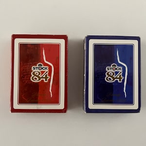 Vintage Modiano Stock 84 carte da gioco - Pubblicato da Modiano Trieste in Italia - Poker, Canasta, Bridge - Mazzo da collezione
