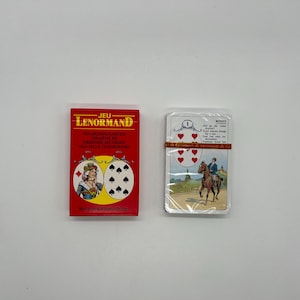 Cartas de oráculo do Jeu Lenormand vintage (década de 1990) (36 cartas) da Cartamundi (baralho Lenormand tradicional) publicado na Bélgica (tamanho mini)
