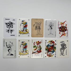 Carte Joker Vintage (Carte da gioco classiche) Collezione di carte Joker (Carte sostitutive) Arti e mestieri (Carte di scambio) Set di carte - Lotto 89