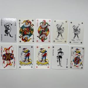 Vintage Joker Cards (Classic Playing Cards) Joker Card Collection (Ersatzkarten) Arts & Crafts (Tauschkarten) Kartenset - Lot 75