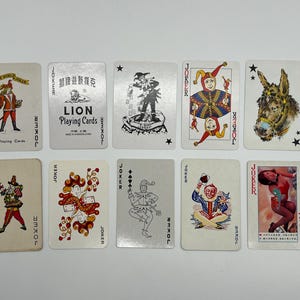 Vintage Joker Cards (Classic Playing Cards) Joker Card Collection (Ersatzkarten) Arts & Crafts (Tauschkarten) Kartenset - Lot 100