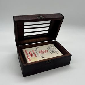 Caja de Tarot de Madera con Rejillas Paralelas / Estuche de Madera para Joyas de Oráculo de Tarot / Caja Fuerte de Madera / Baúl Clásico Vintage / Caja Artesanal