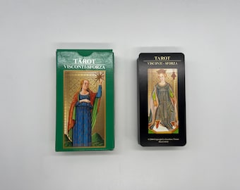 Vintage (2000) Tarot Visconti Sforza (Tarocchi Visconti Sforza) Published by Lo Scarabeo (Made in Italy / Spain) Classic Italian Tarot Deck