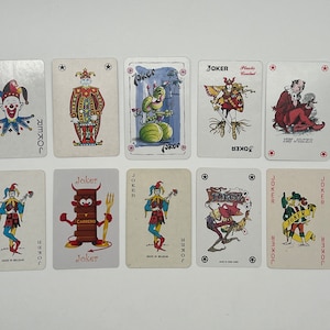 Vintage Joker Cards (Classic Playing Cards) Joker Card Collection (Ersatzkarten) Arts & Crafts (Tauschkarten) Kartenset - Lot 65