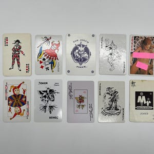 Vintage Joker Cards (Classic Playing Cards) Joker Card Collection (Ersatzkarten) Arts & Crafts (Tauschkarten) Kartenset - Lot 97
