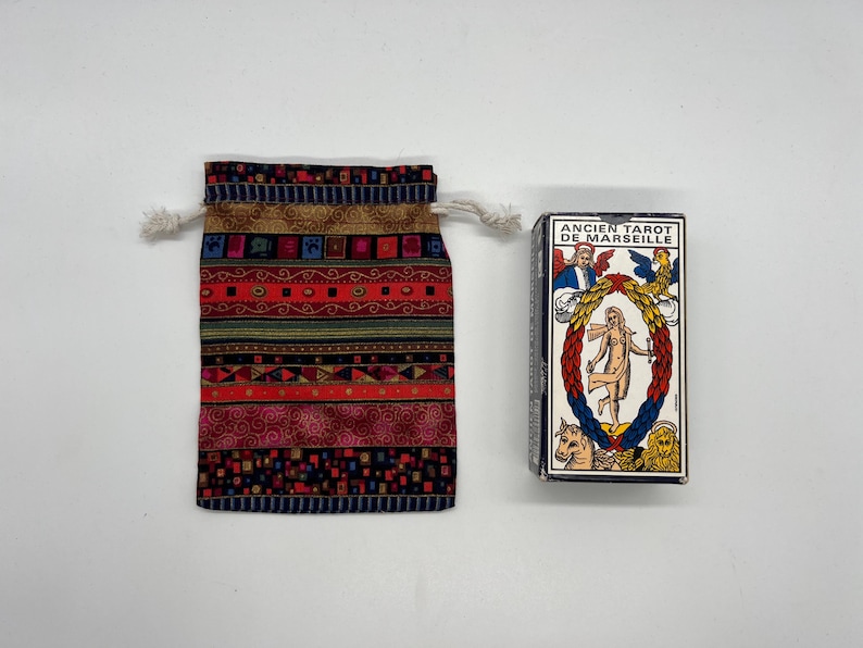 Mystical Tarot Bags (Made with Soft Fabric) ideal for Oracles, Runes, Tarot Cards (Esoteric & Hippie Colors Designs) Tarot Case 1) Red Shadows