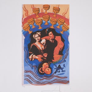 Salvador Dalí (nach) Zehn der Kelche: Dalí Tarotkarten (Offset Lithographie in Farben) Limitierte Auflage (Nummeriert 62/78 & signiert) Minor Arcana
