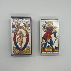 Vintage (1981) Ancien Tarot de Marseille by B. P. Grimaud (Original Ancient French Marseille) Made in France (Booklet by Tchalaï Unger) RARE