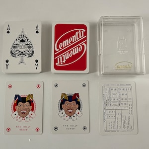 Vintage (1990) Cementir Poker Playing Cards de Teodomiro Dal Negro - Publicado en Italia - Bridge, Canasta, Rummy