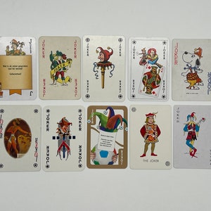 Vintage Joker Cards (Classic Playing Cards) Joker Card Collection (Ersatzkarten) Arts & Crafts (Tauschkarten) Kartenset - Lot 43