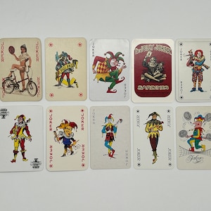 Vintage Joker Karten (Klassische Spielkarten) Joker Karten Sammlung (Ersatzkarten) Arts & Crafts (Tauschkarten) Karten Set - Lot 40