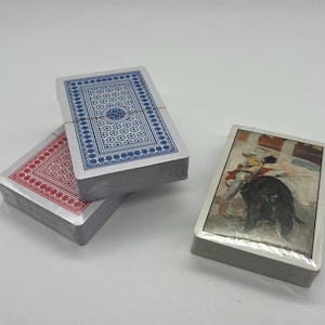 Carte da gioco d'epoca non imballate (pubblicate da Heraclio Fournier) realizzate in Spagna (Poker, Bridge, Canasta, Rummy) Carte da gioco tradizionali