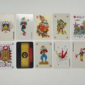 Vintage Joker Cards (Classic Playing Cards) Joker Card Collection (Ersatzkarten) Arts & Crafts (Tauschkarten) Kartenset - Lot 55