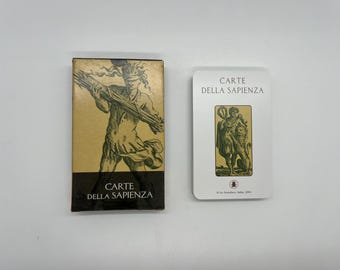 Vintage (2004) Wisdom Cards (Carte della Sapienza) Published by Lo Scarabeo (Tarot) RARE OOP Oracle Deck (Antique Italian Cartomancy)