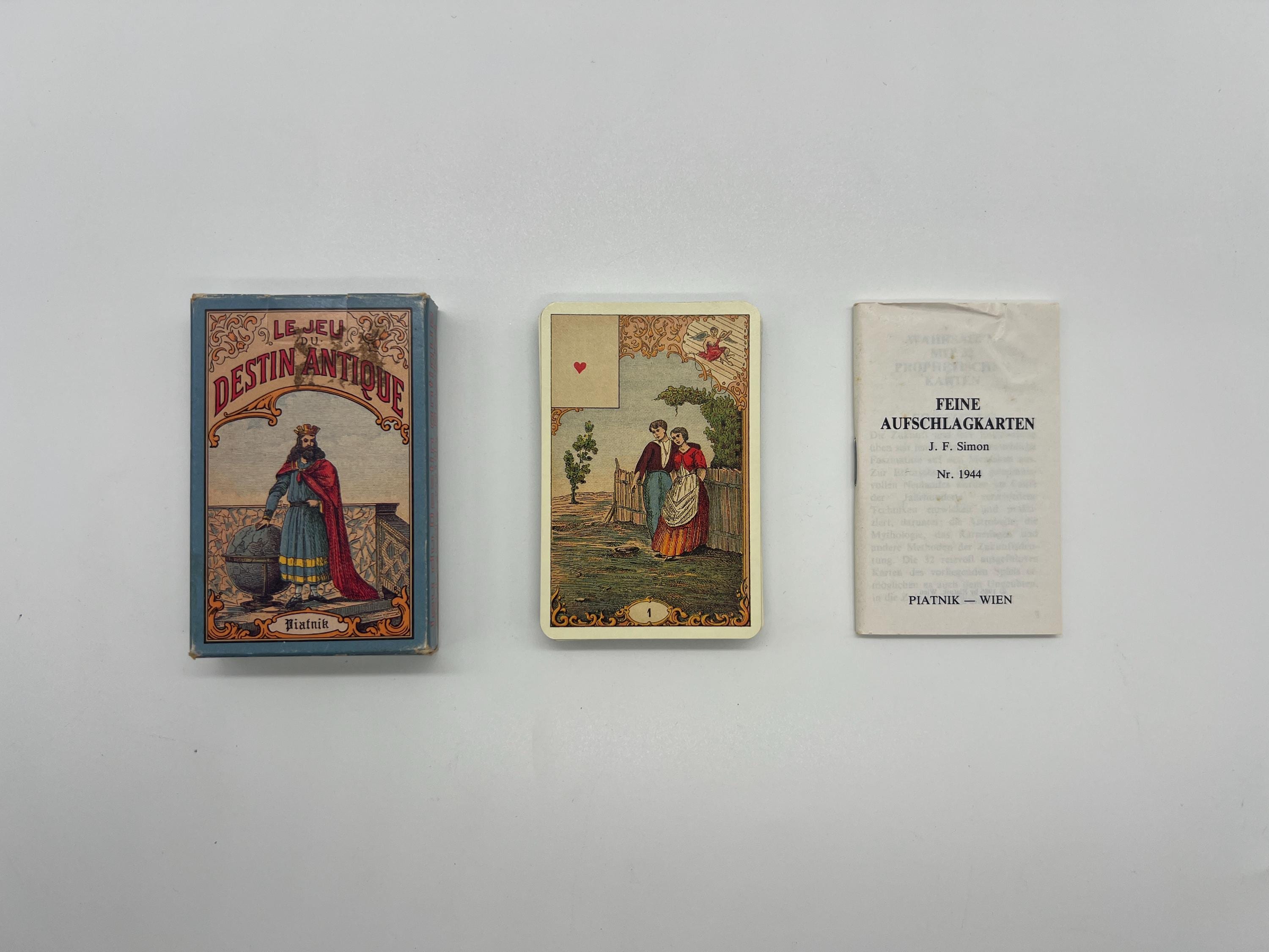 RARE Oracle « Le Jeu du Destin Antique » (1986) de Piatnik Wien
