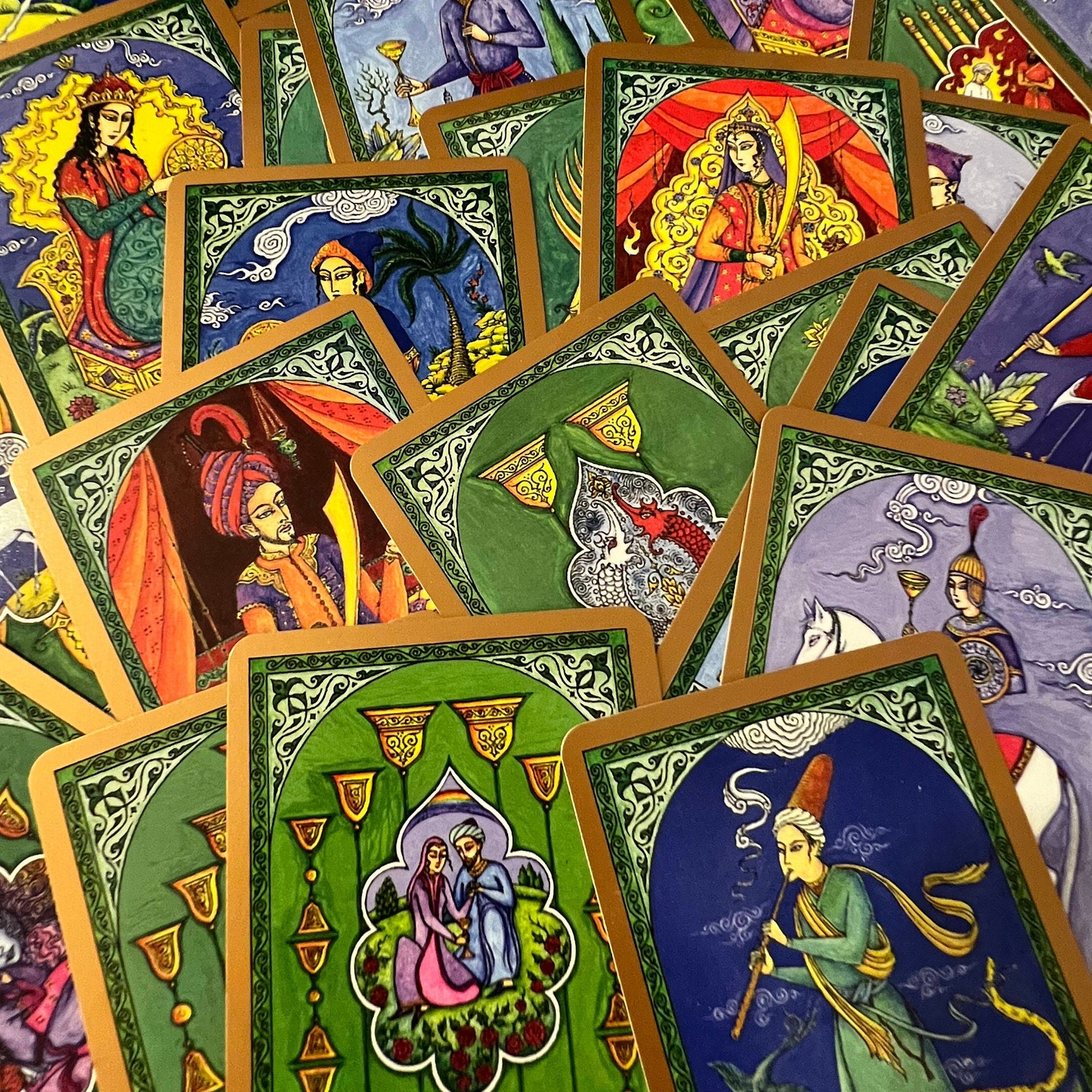 Rumi Tarot by Nigel Jackson book Cards Islamic Tarot Etsy