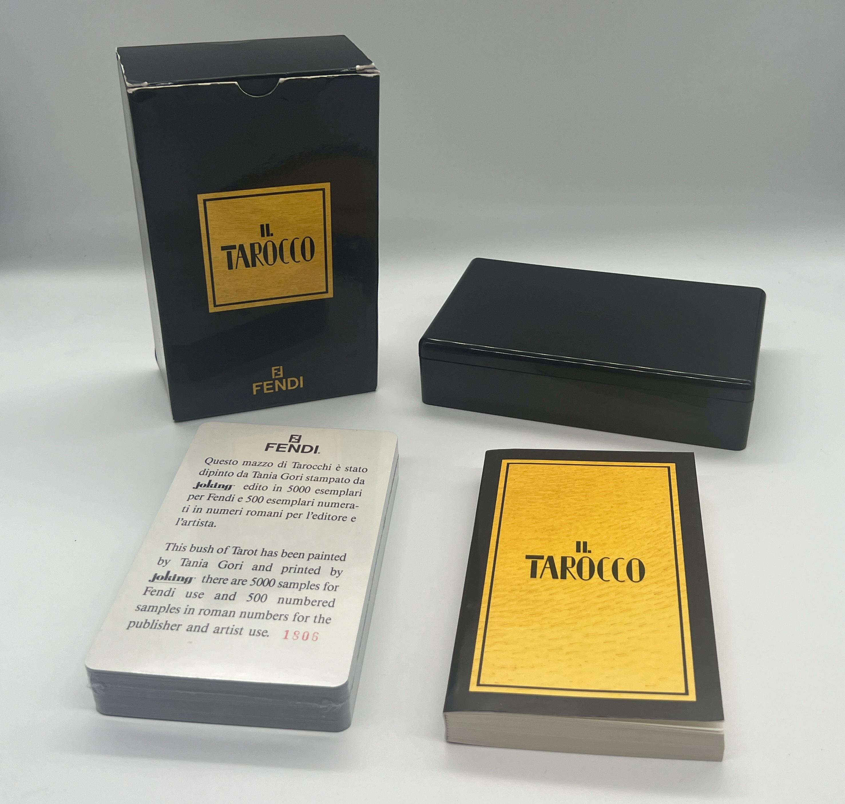 Il Tarocco Fendi (1989) Fendi Tarot Set (Book + Cards) Illustrated by Tania Gori (Numbered Ed.) OOP Tarot (Limited Edition) Made in Italy
