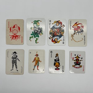 Vintage Mini Joker Karten (Klassische Spielkarten) Joker Kartensammlung (Ersatzkarten) Kunsthandwerk (Tauschkarten) Kartenset - Lot 52