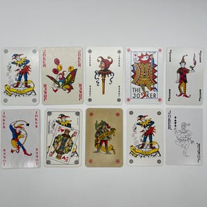 Vintage Joker Cards (Classic Playing Cards) Joker Card Collection (Ersatzkarten) Arts & Crafts (Tauschkarten) Einzelkarten - Lot 20