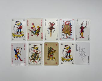 Cartas Joker antiguas (cartas clásicas) Colección de cartas Joker (cartas de repuesto) Manualidades (cartas intercambiables) Cartas individuales - Lote 20
