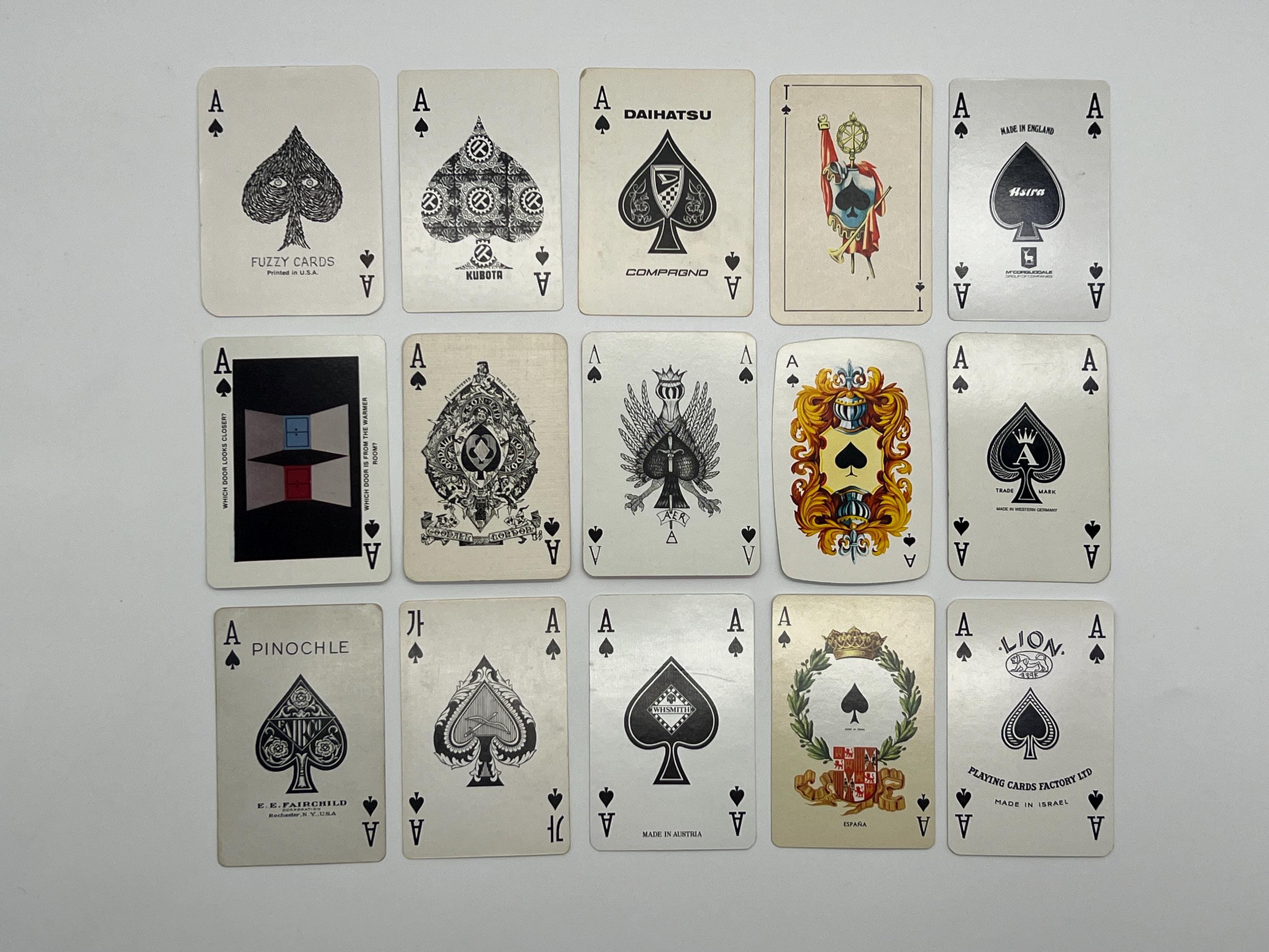 Vintage Ace of Spades Playing Cards (single Death Card) Spadille