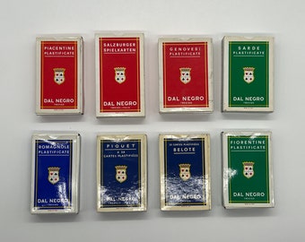 Traditional Dal Negro Playing Cards (Sarde, Piquet, Genovesi, Belote, Fiorentine, Salzburger, Romagnole, Piacentine) Published in Italy