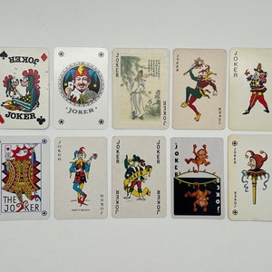 Vintage Joker Karten (Klassische Spielkarten) Joker Karten Sammlung (Ersatzkarten) Arts & Crafts (Tauschkarten) Karten Set - Lot 39