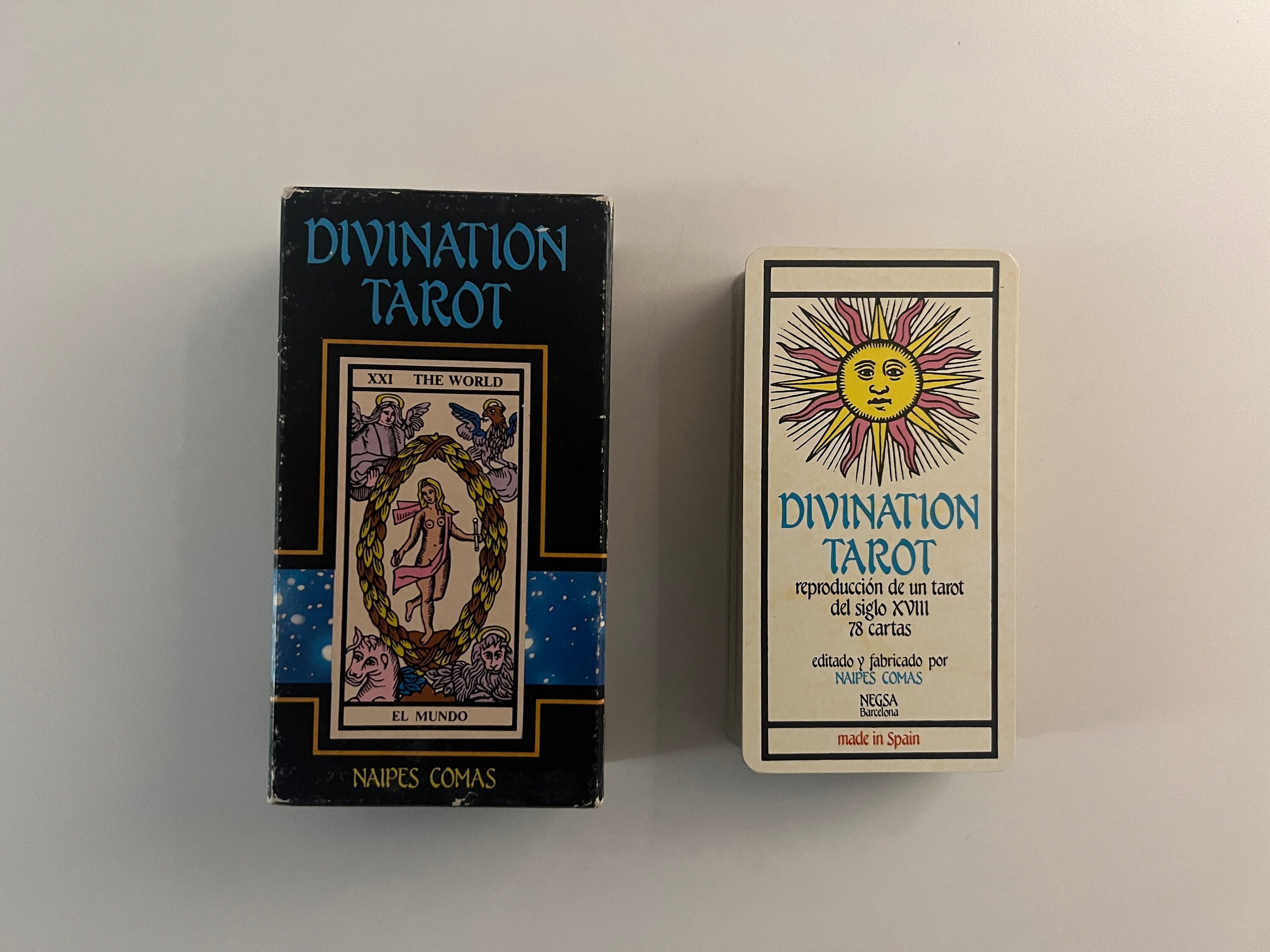 Divination Tarot (1988) by Naipes Comas (variation of the