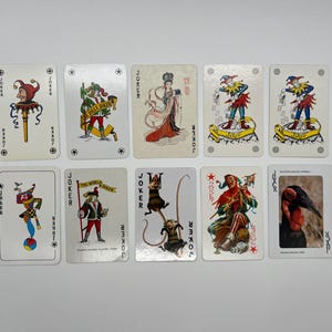 Cartes Joker vintage (cartes à jouer classiques) Collection de cartes Joker (cartes de remplacement) Artisanat (cartes à échanger) Cartes à l'unité - Lot 19