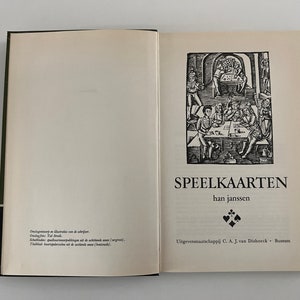 Vintage Book 1965 Speelkaarten by Han Janssen Playing Cards Illustrated Book Dutch Edition Boek Speelkaarten Netherlands image 3