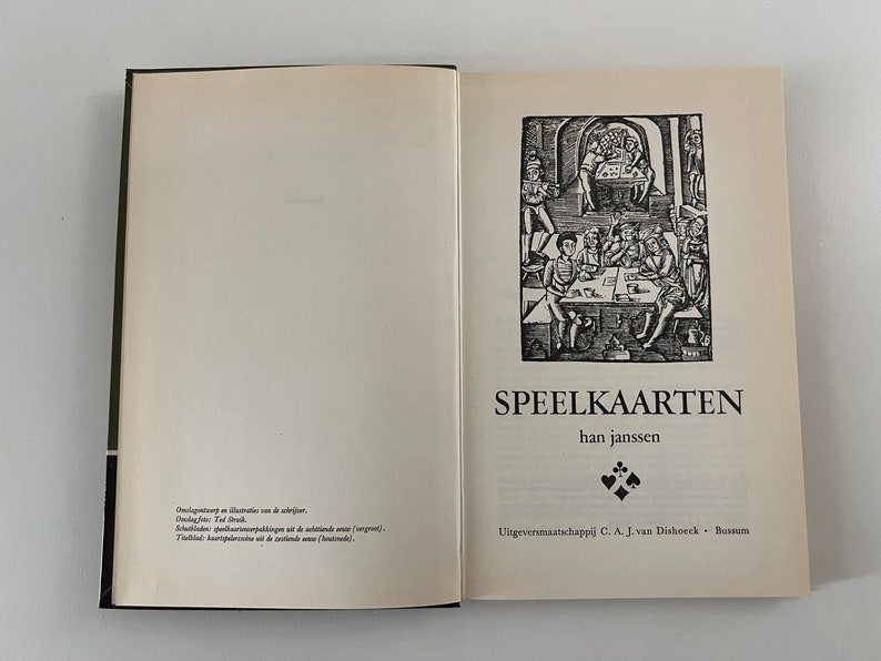 Vintage Book 1965 Speelkaarten by Han Janssen Playing Cards Illustrated Book Dutch Edition Boek Speelkaarten Netherlands image 3