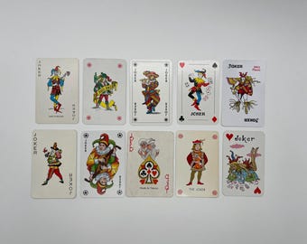 Vintage Joker Cards (Classic Playing Cards) Joker Card Collection (Replacement Cards) Arts & Crafts (Swap Cards) Single Cards - Lot 23