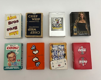 European Vintage Playing Cards (Poker, Bridge, Patience, Canasta) Famous Brands Souvenir Playing Cards (Advertising Cards)