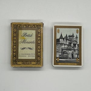 Vintage (1981) British Monarchs Playing Cards (Royal Wedding Edition) Erschienen in Frankreich von B. P. Grimaud (Prince Charles und Lady Diana)
