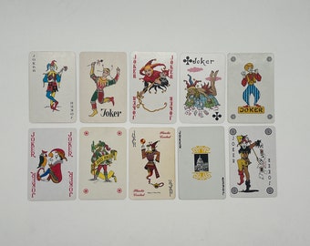 Vintage Joker Cards (Classic Playing Cards) Joker Card Collection (Replacement Cards) Arts & Crafts (Swap Cards) Cards Set - Lot 47