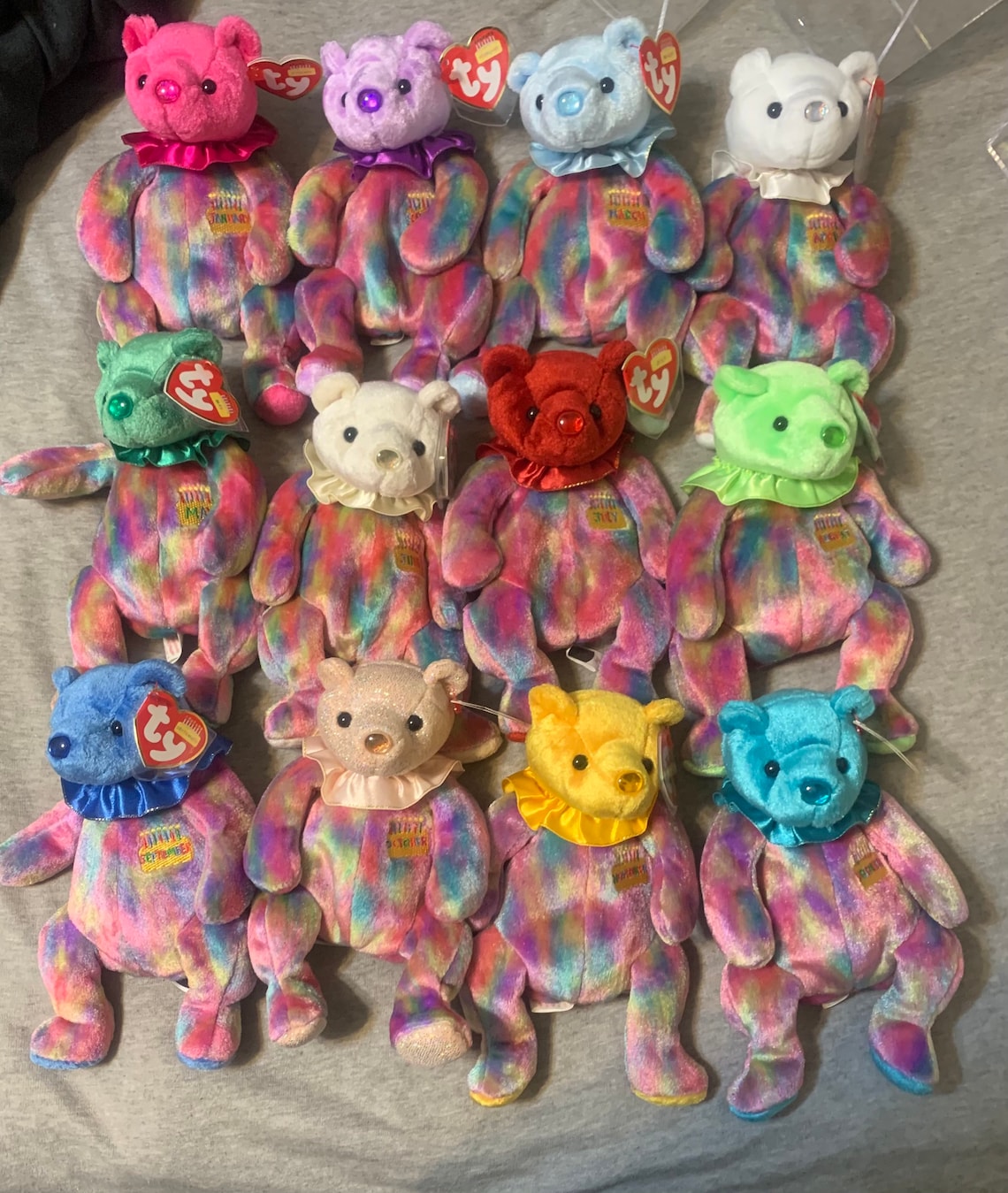 Ty Beanie Babies 12 Birthday Bears Jandec Ty Beanie Babies Collection