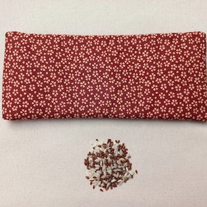 Relaxing eye pillow / relaxing eye pillow / mini hot water bottle with removable and washable cover, organic cotton and flax seeds