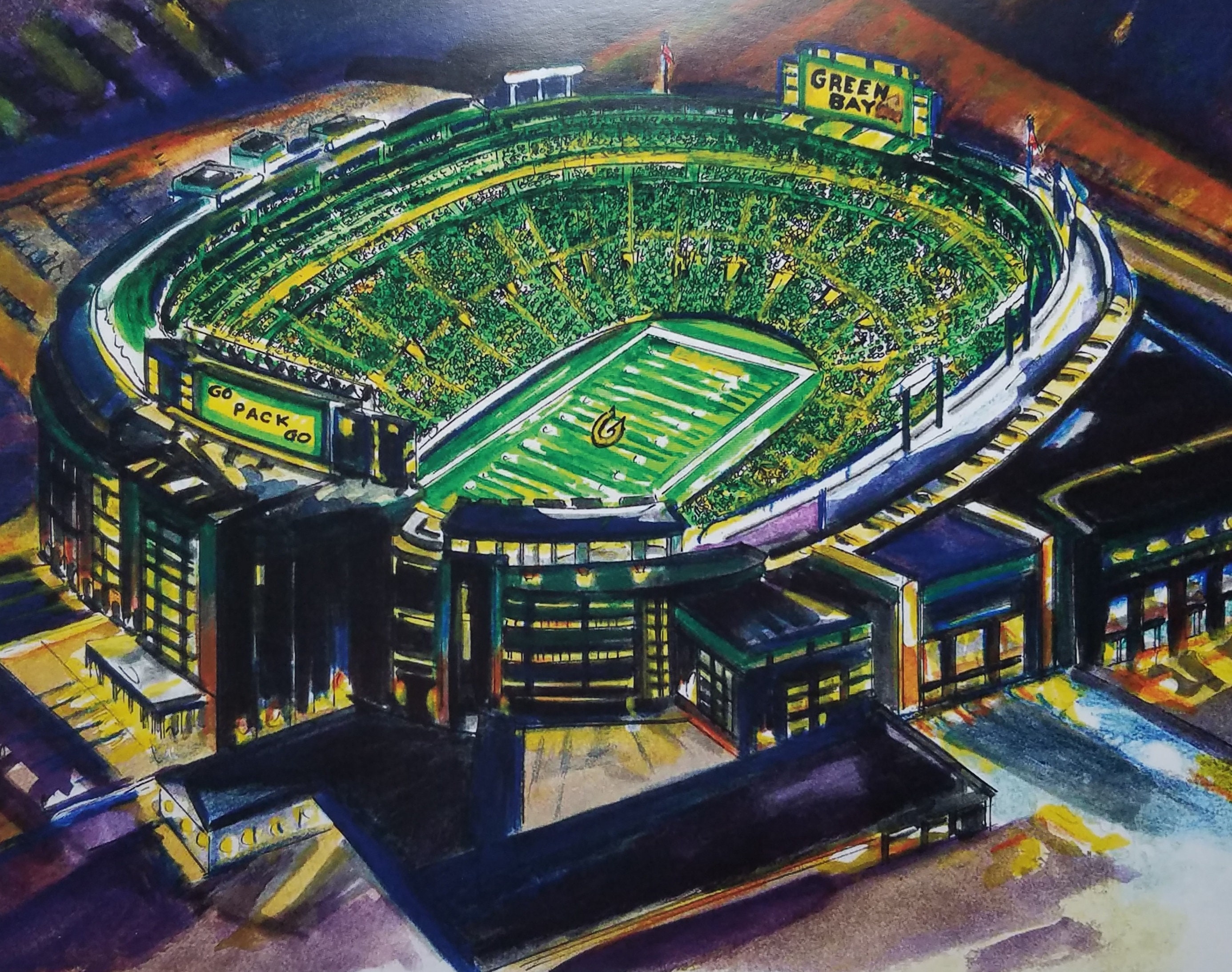 Green Bay Packers Lambeau Field - Etsy