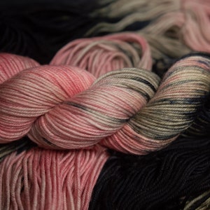 Hand Dyed Yarn Rhodonite Choice of Weight Crow and Crescent Yarn image 4