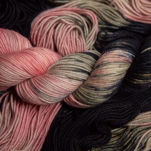 Hand Dyed Yarn Rhodonite Choice of Weight Crow and Crescent Yarn image 7