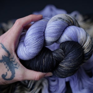 Hand Dyed Yarn | Charolite | Choice of Weight | Crow and Crescent Yarn