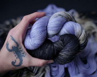 Hand Dyed Yarn | Charolite | Choice of Weight | Crow and Crescent Yarn